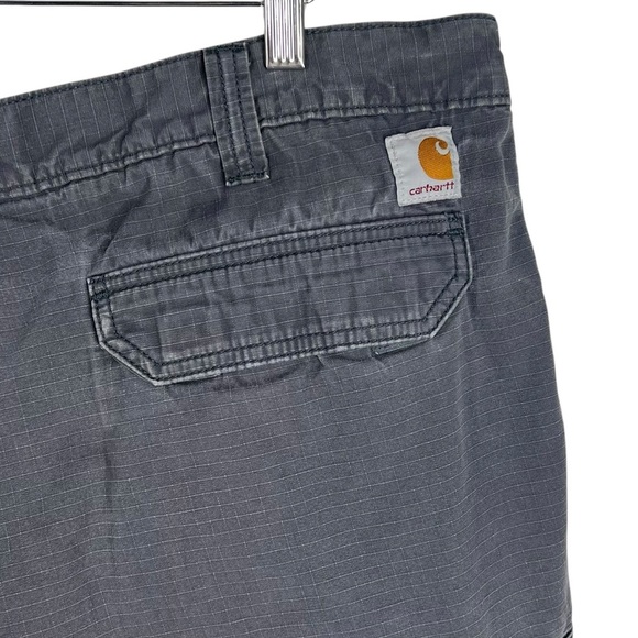 CARHARTT FORCE Men's 42 Grey Rip Stop Cargo Relaxed Fit Shorts - Picture 4 of 5
